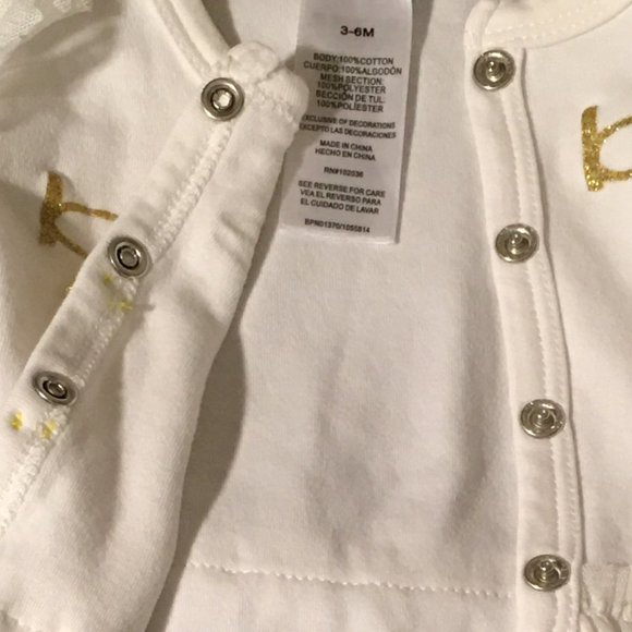 BEBE BABY Long-Sleeve Footed Tutu Coverall   3-6M - Picture 12 of 14